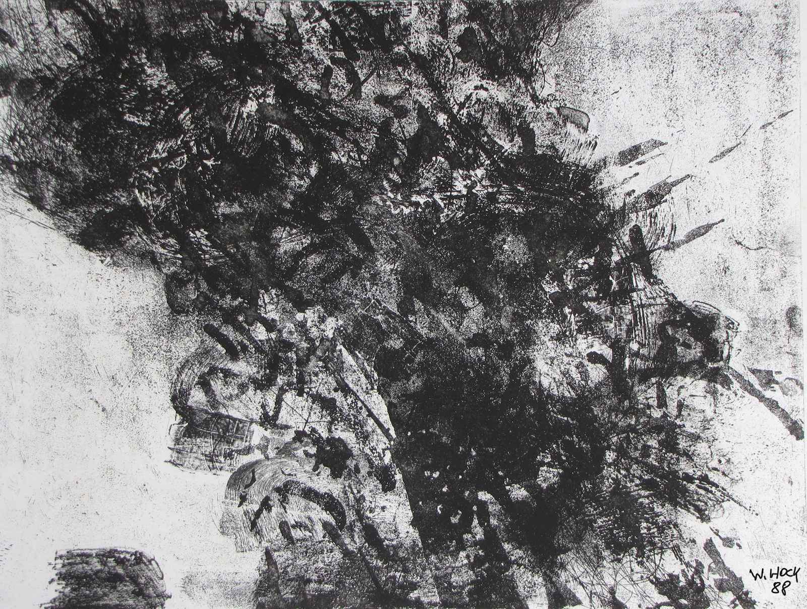 Without title IV 1988   Intaglio (aquatint etching) on paper, edition of 5 65 x 50 cm