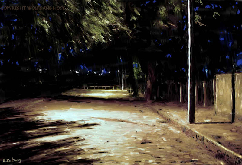 At night I 2009   Inkjet printed computer painting on canvas, edition of 5 125 x 85 cm (33 megapixel)