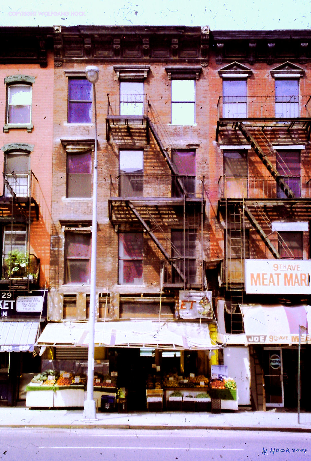 9th Ave. meat market 2012   Inkjet printed photographic mixed media on paper, 45 x 67 cm
