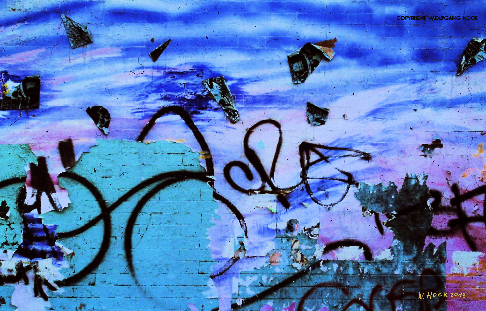 Graffiti III 2012   Inkjet printed photographic mixed media on paper, 66 x 42 cm