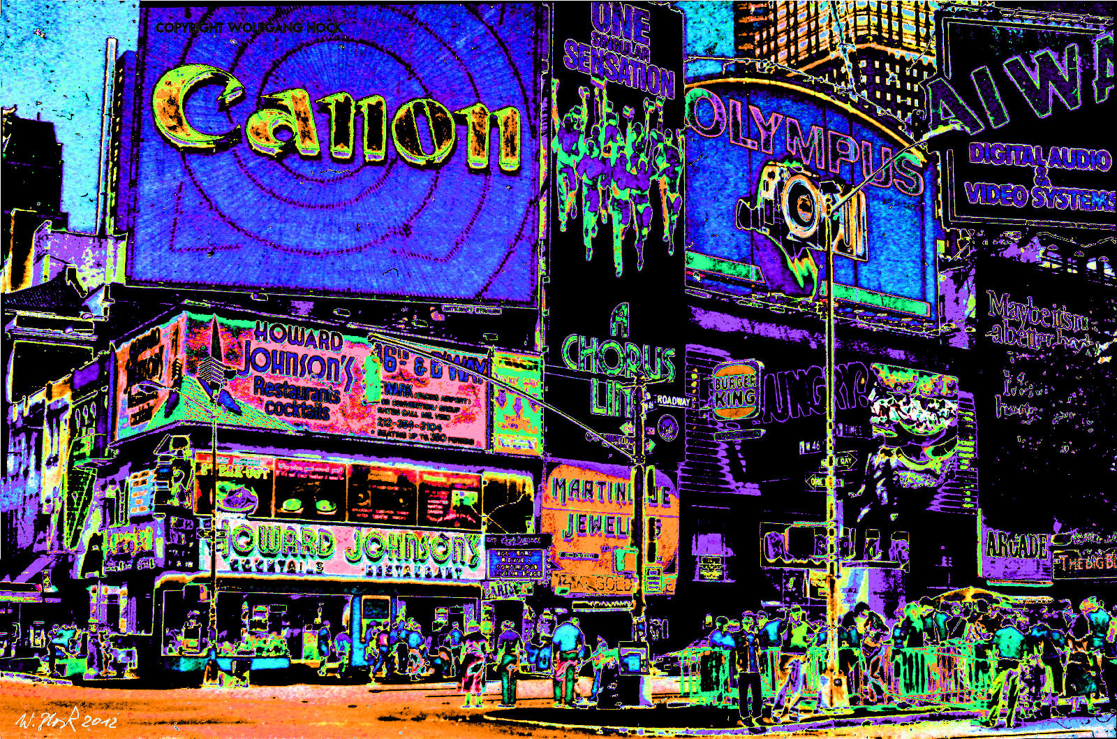 Times Square II 2012   Inkjet printed photographic mixed media on paper, 67 x 44 cm