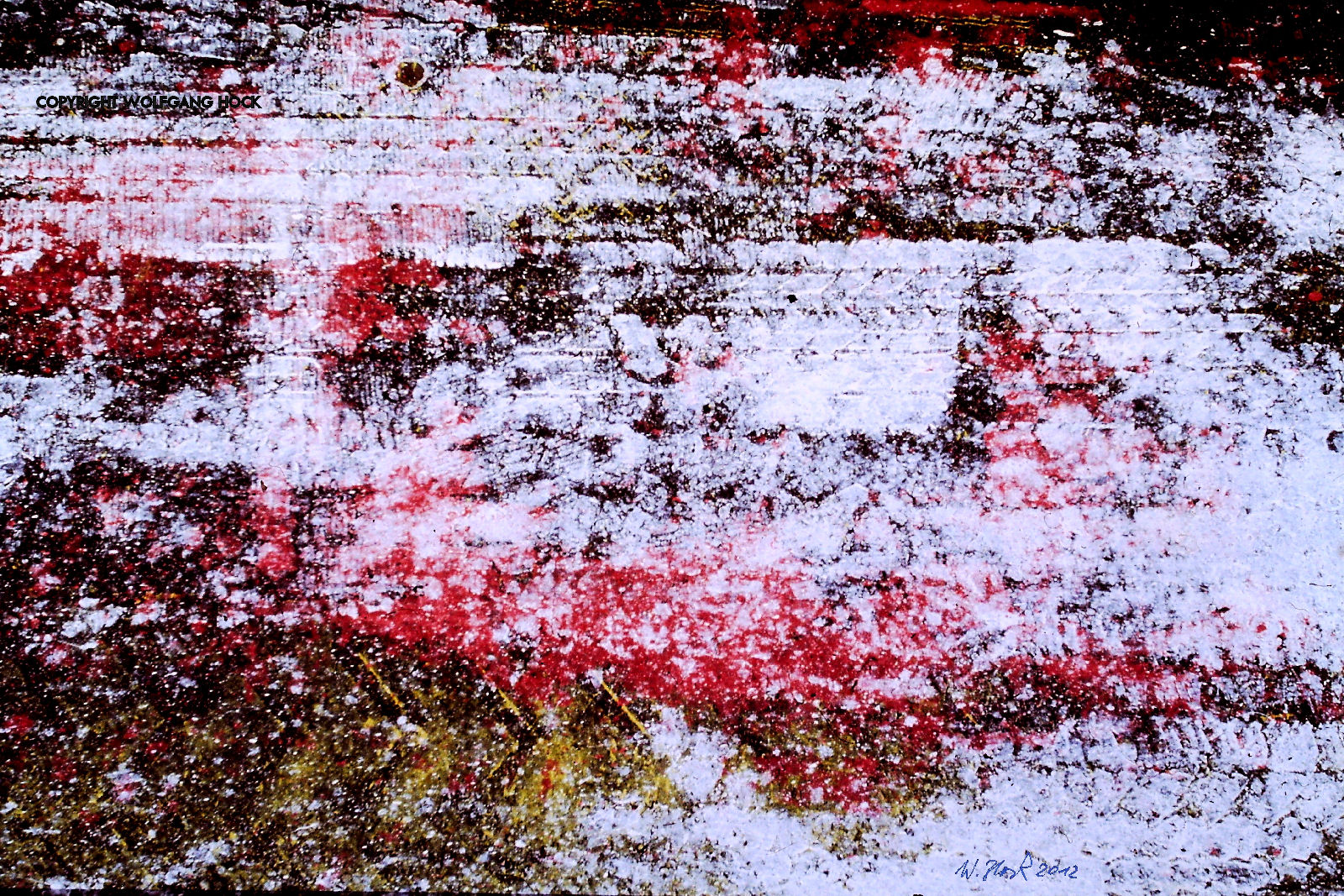 White, red and yellow 2012   Inkjet printed photographic mixed media on paper, 67 x 45 cm