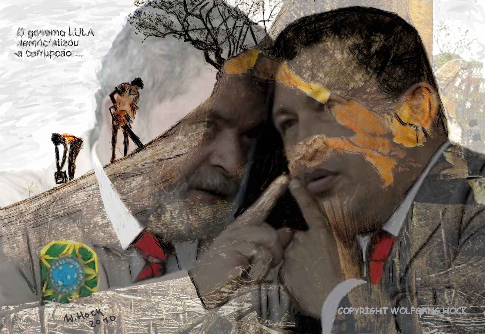 President Lula democratized corruption: Corruption for all 2010   Inkjet printed photo collage on photo -paper, edition of 5 87 x 60 cm (5 megapixel)