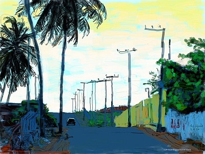 Litoral Fortaleza 2020   Handmade digital painting on canvas 160 x 120 cm (201 megapixels)