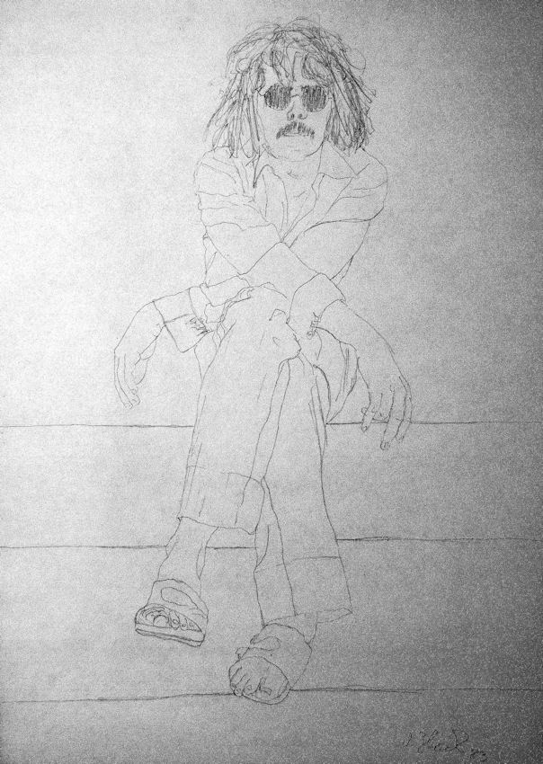 Myself 1983   Pencil on paper 25 x 33 cm