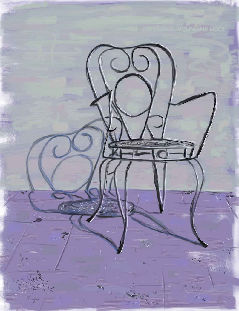 Is it a chair ? 2015   Handmade digital painting on canvas 100 x 130 cm (140 megapixel)
