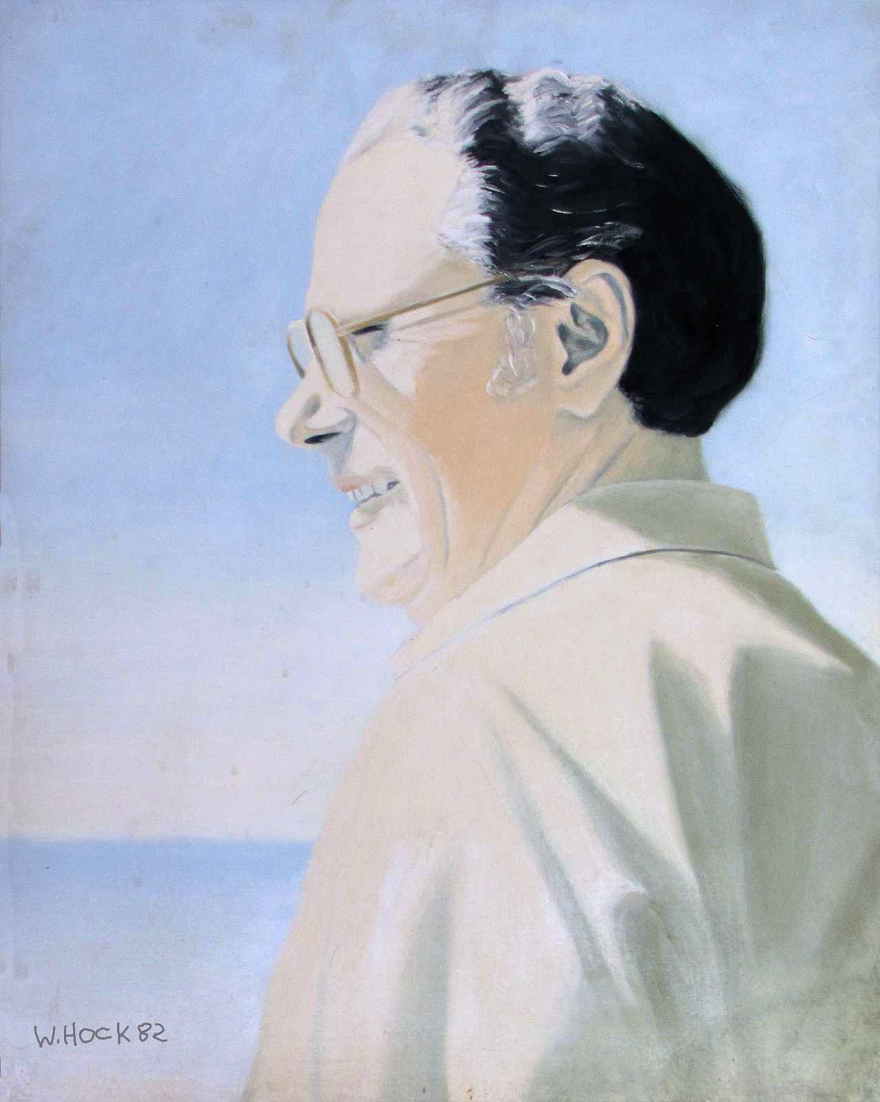 Man by the sea (my father) 1982   Oil on panel 75 x 60 cm