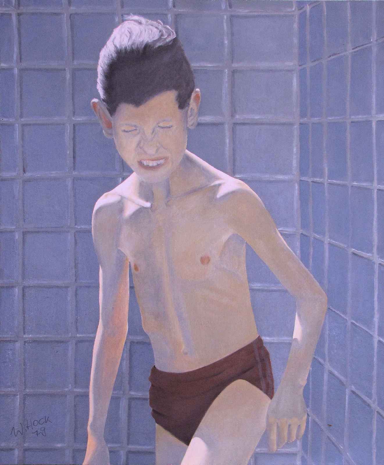 Boy (self-portrait with 8 years) 1979   Oil on panel 50 x 60 cm