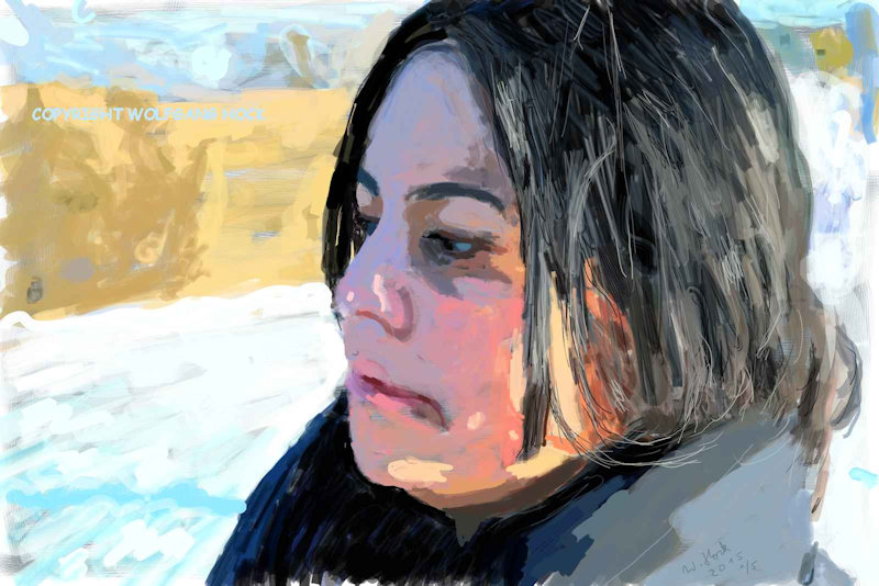 Renata - 2015   Handmade digital painting on canvas 150 x 100 cm (143 megapixel)