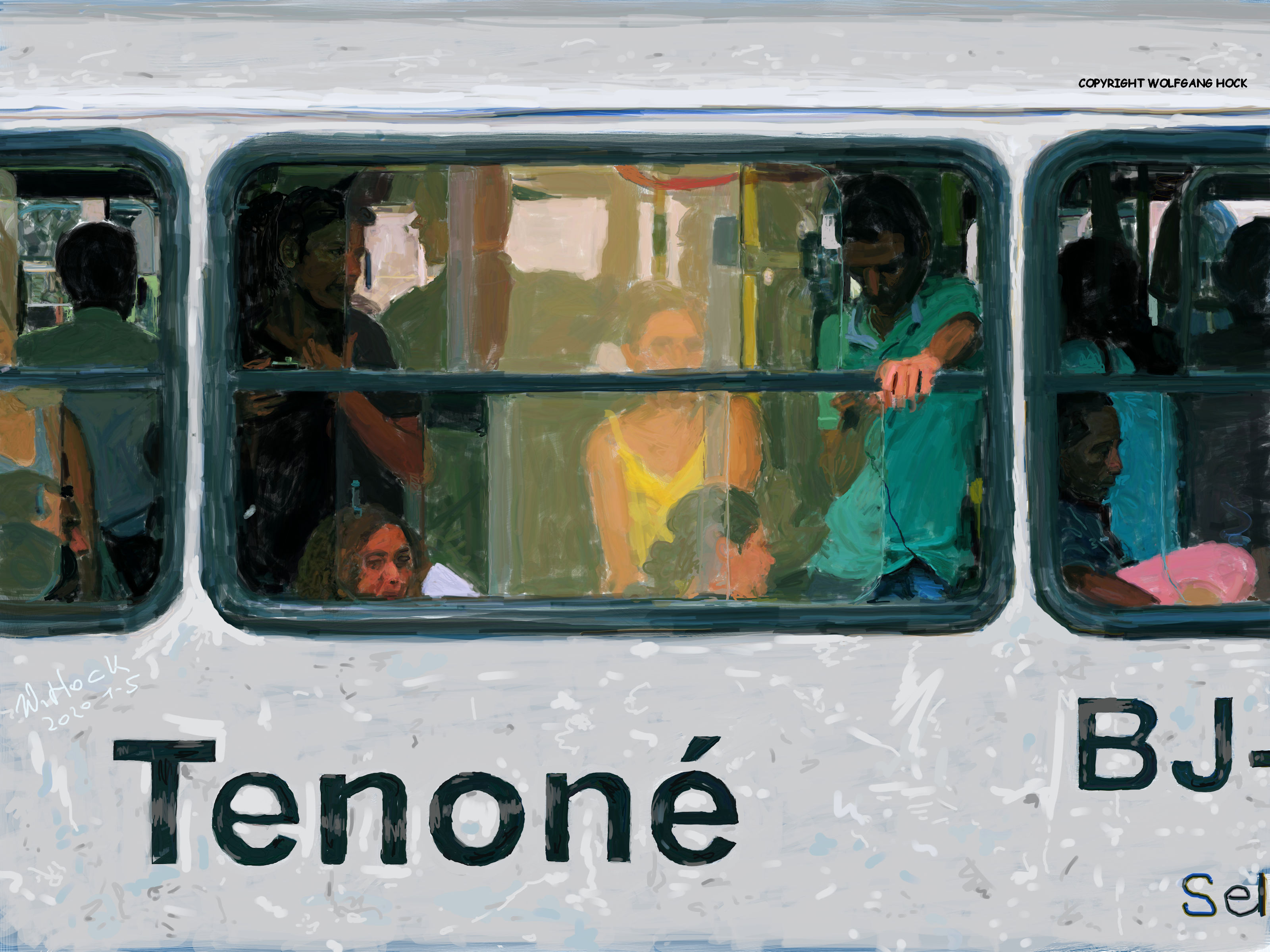 Tenoné 2020   Handmade digital painting on canvas 160 x 120 cm (201 megapixels)