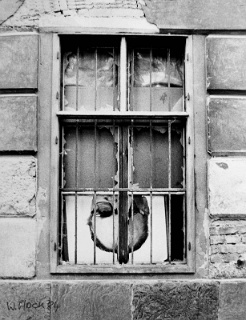 Austrian man in the window 1984   Photography 24 x 30,5 cm