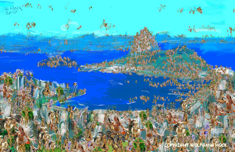 Rio de Janeiro with samba 2010   Inkjet printed computer painting on canvas, edition of 5 95 x 60 cm (36 megapixel)