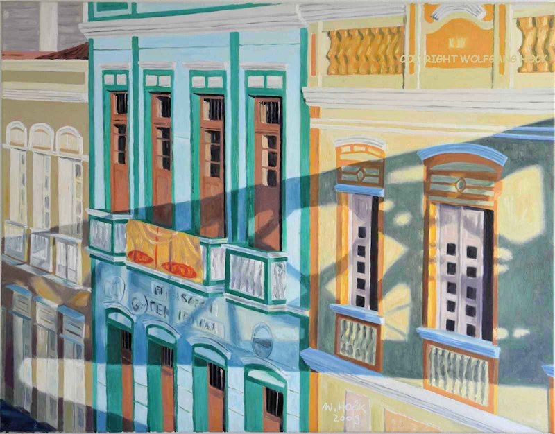 Houses in Fortaleza 2009   Oil on canvas 130 x 100 cm