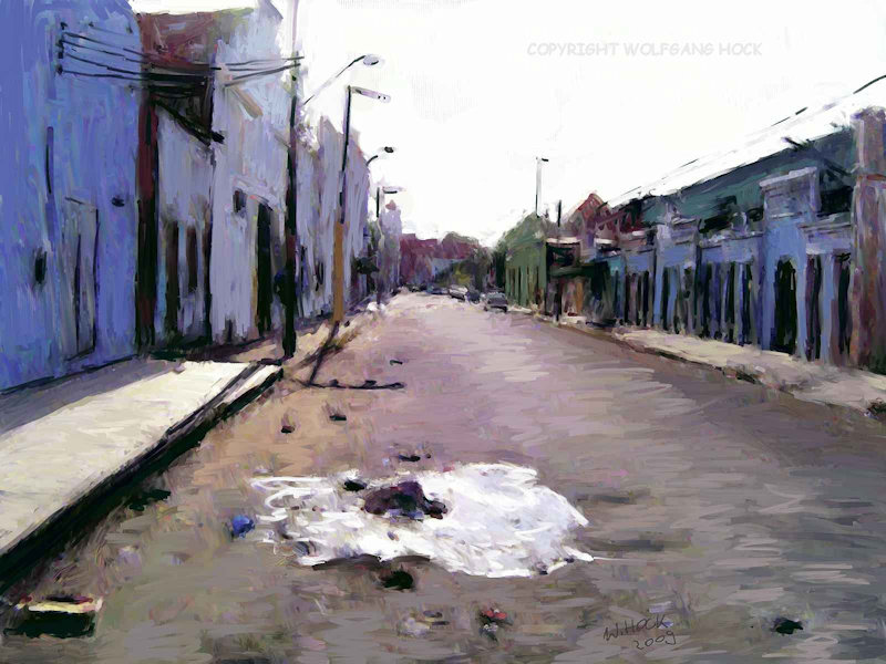 Street in Fortaleza 2009   Inkjet printed computer painting on canvas, edition of 5 60 x 45 cm (4 megapixel)